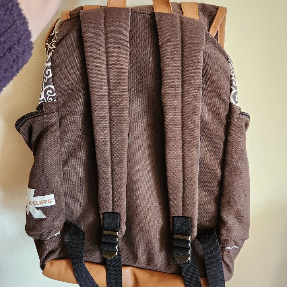 KCliffs Backpack Brown Pulp String Magnetic Snap